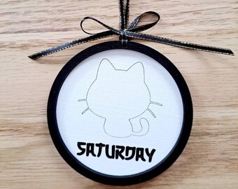 Personalized cat ornament, Kawaii cat ornament, Pet ornament, Pet stocking tag, Gift for cat lover, Anime ornament, Christmas ornament