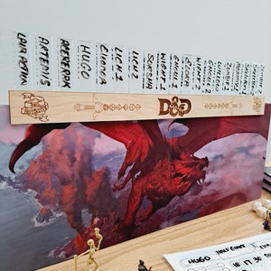 Dungeons and Dragons Initiative tracker, DM Screen, Initiative tracker, DnD Valentine&#39;s Day Gift, DnD gaming accessories