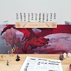 Dungeons and Dragons Initiative Tracker, DM Screen,Initiative Tracker, DnD-Gaming-Zubehör
