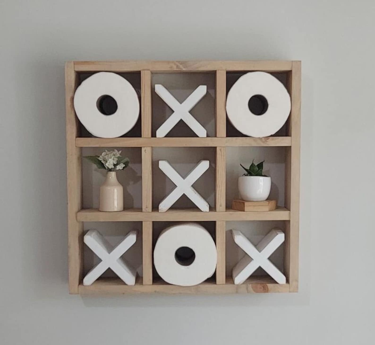 Toilet Paper Holder Tic Tac Toe Toilet Paper Shelf Wall Etsy Canada