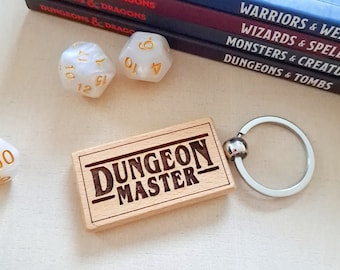 Dungeon Master Fantasy Role Playing Gift, Dungeons and Dragons Valentine's Day Gift, D&D Keychain, Gift for DM, DnD game accessories