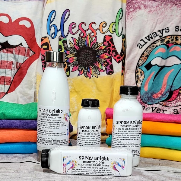 Spray Bright -  Non-Toxic Sublimation Spray - Easy Sublimation on 100% Cotton and All Polyester counts - Brighter Sublimation