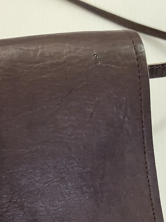 Vintage Leather Crossbody Bag – Color Block Patch… - image 8
