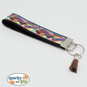 Famous Candy Bar inspired Keychain | Snack Key Fob | Regular or Mini Keychain | Planar Resin Charm Included | Backpack Zipper Pull | Gift