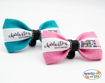 Charleston Collar and Dog Bowtie | S/M/L Bow Tie |
