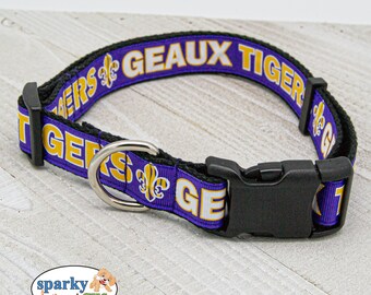 lsu dog collar