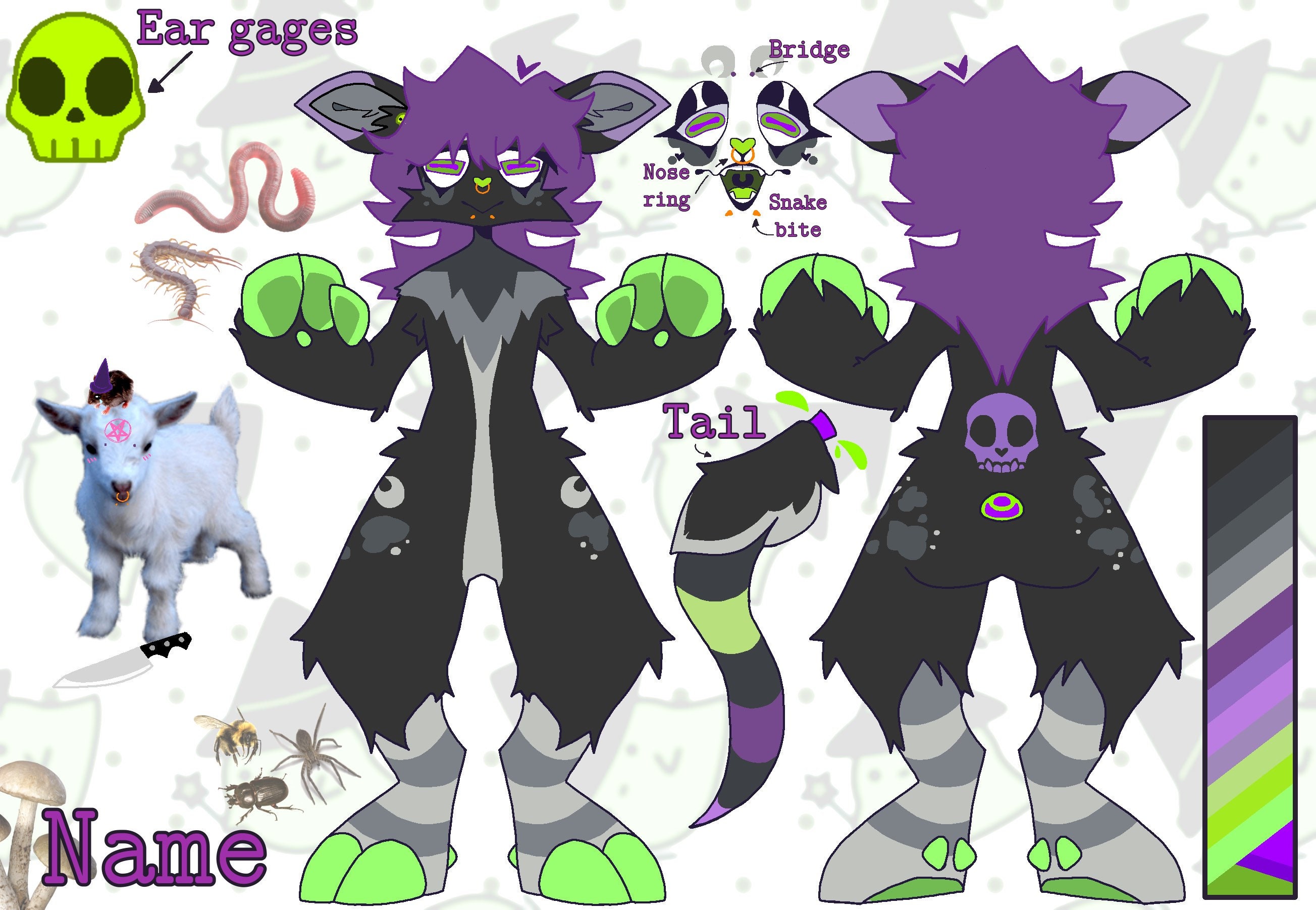 Spooky Fursona Adopt. Goat/rat - Etsy