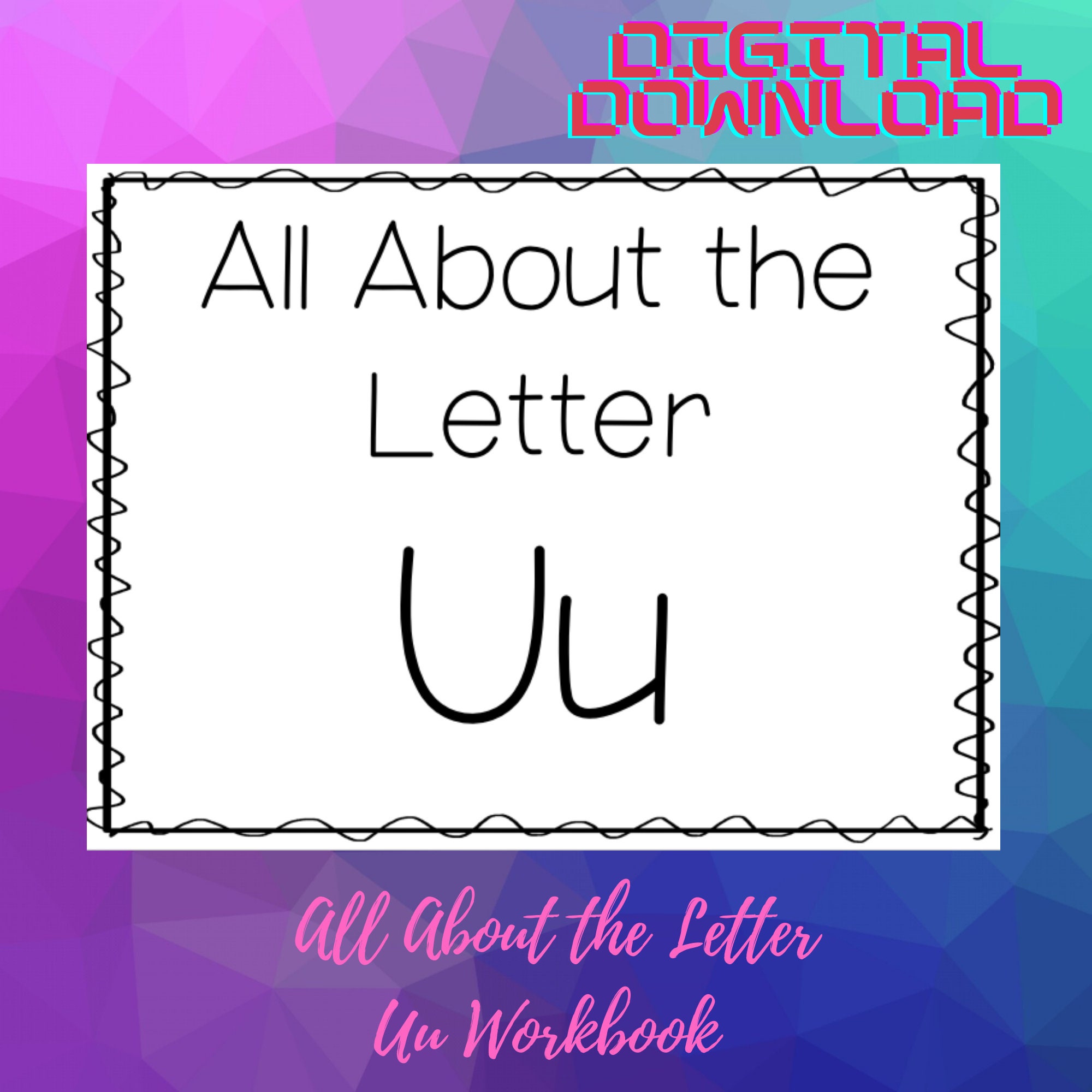 All About the Letter Uu Workbook Letter Uu Practice Sheets - Etsy