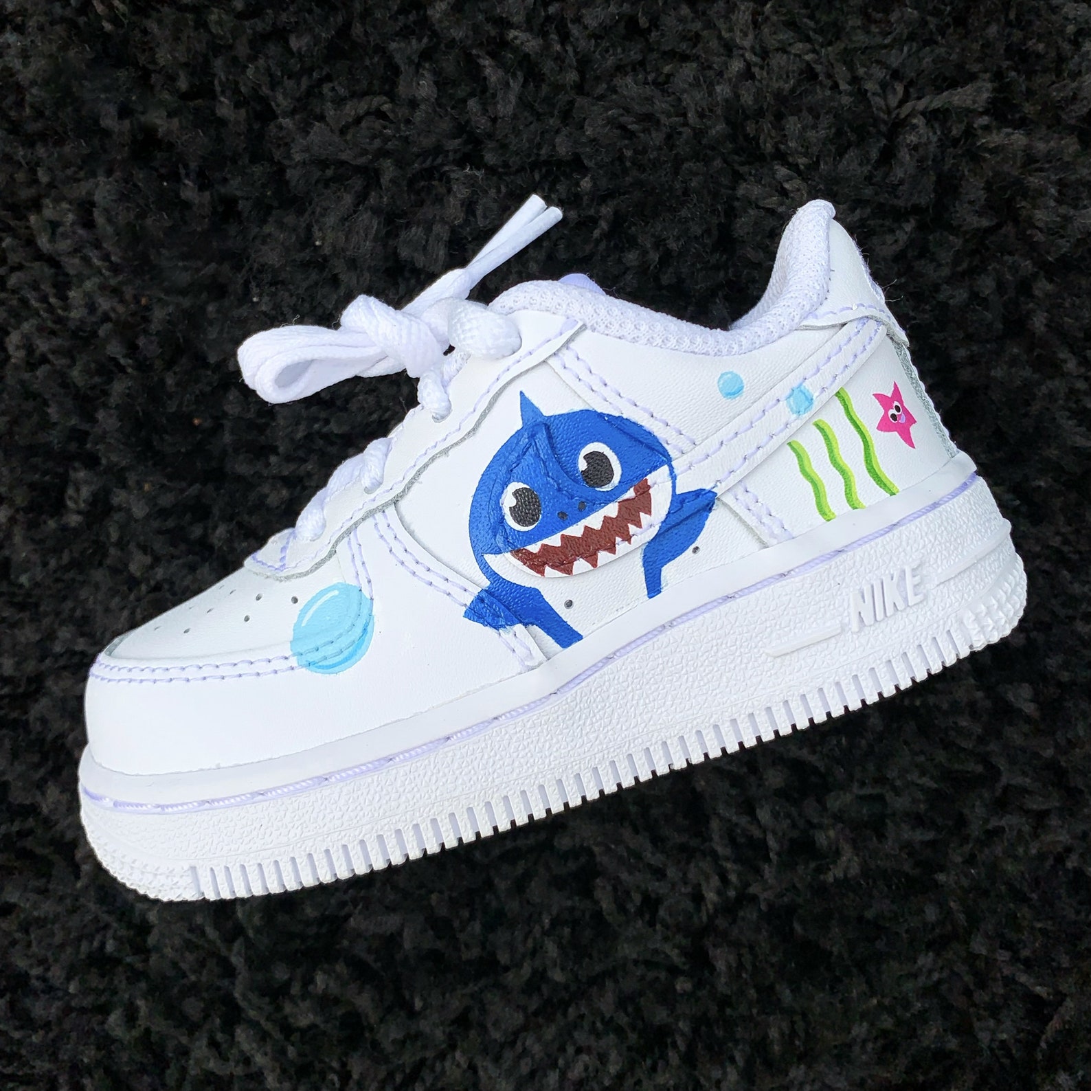 Baby Shark Kids Air Force 1 Custom | Etsy