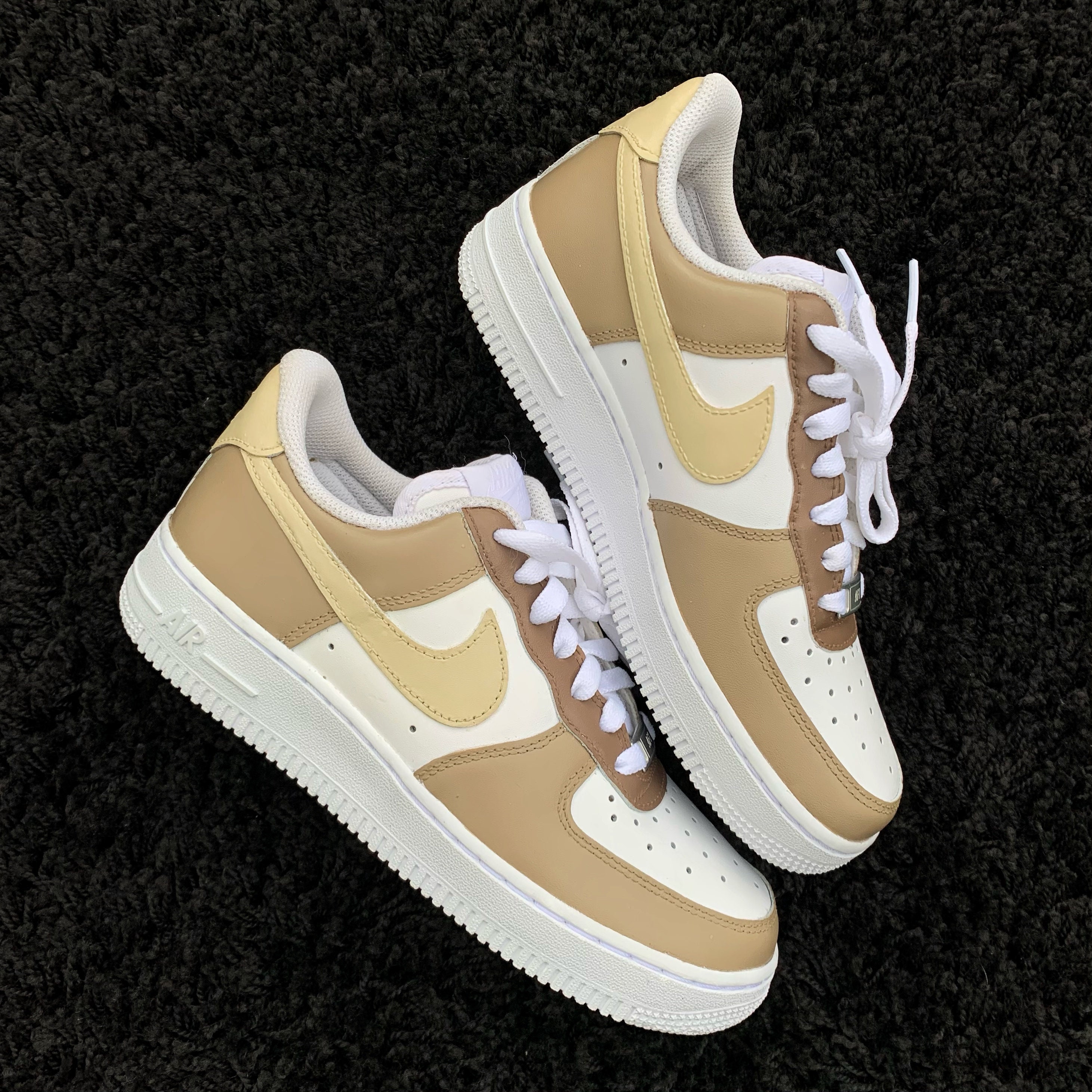 Mocha Air Force 1 Custom Neutral Beige/Brown Three Tone | Etsy