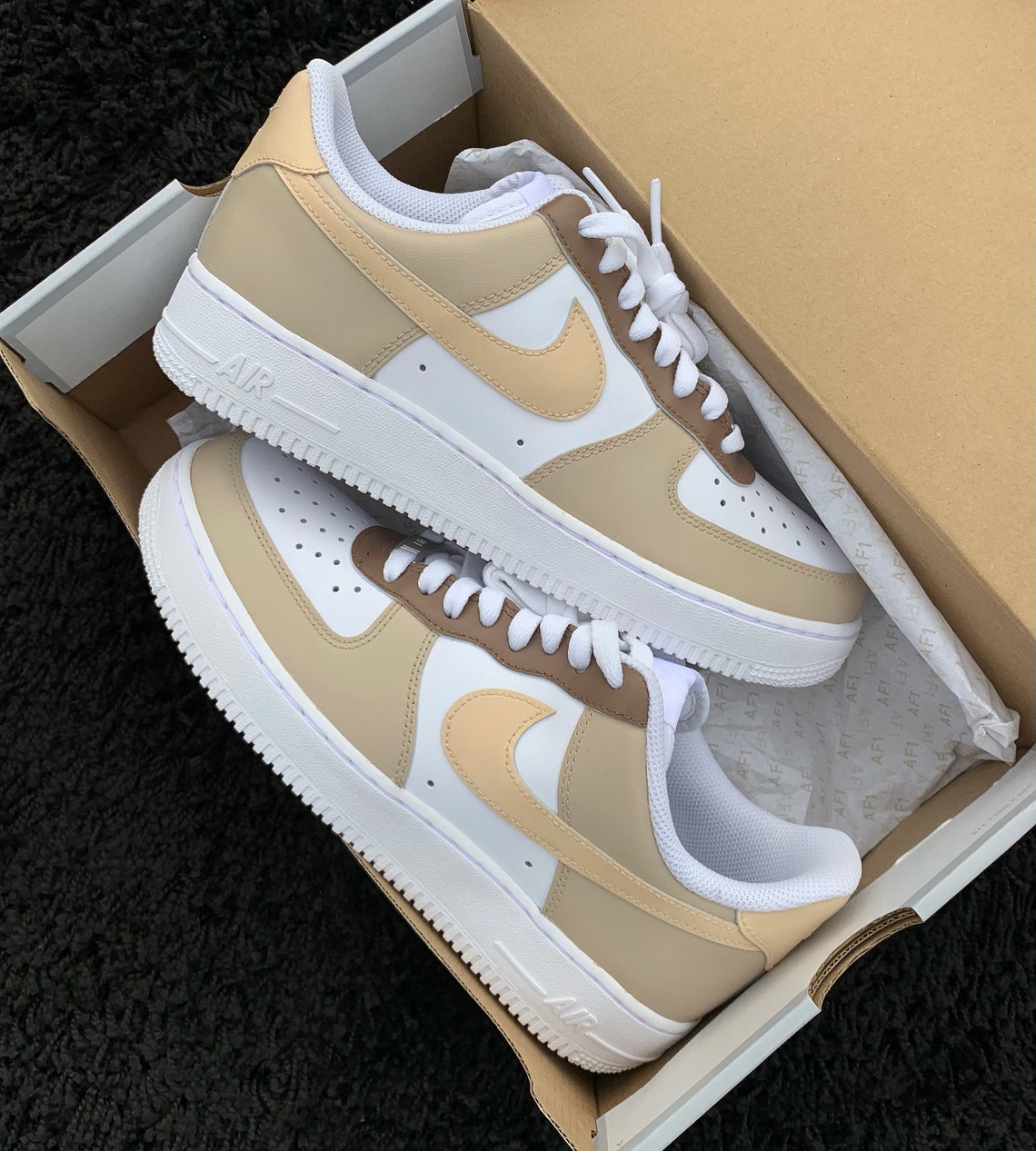 custom air force 1 mocha