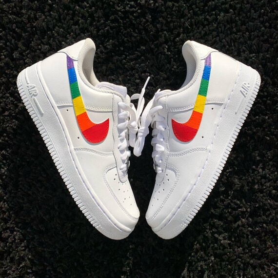Rainbow Air Force 1 Pride Swoosh Custom 