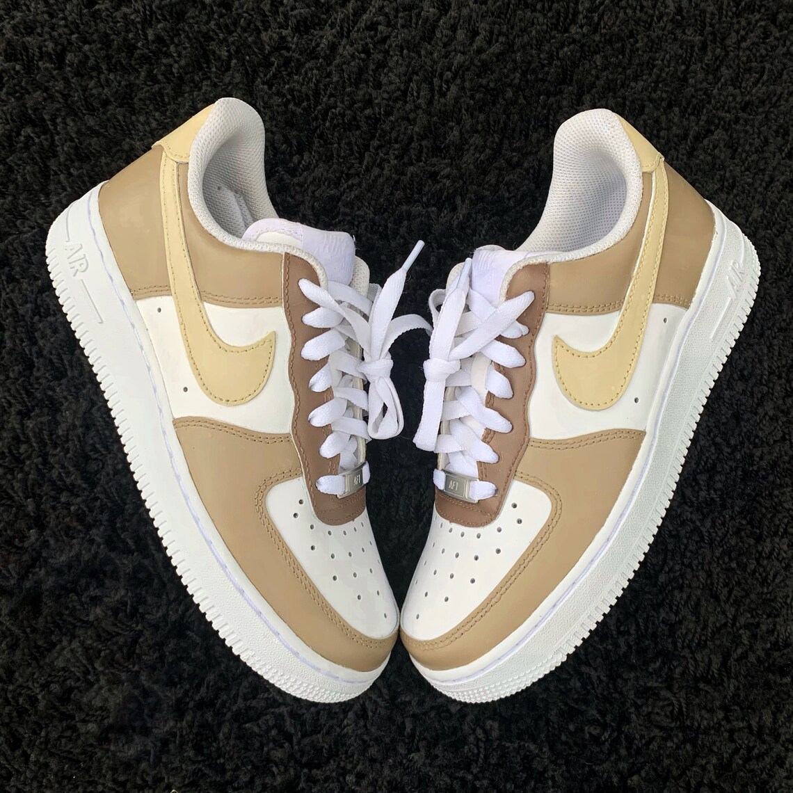 Mocha Air Force 1 Custom Neutral Beige/Brown Three Tone | Etsy