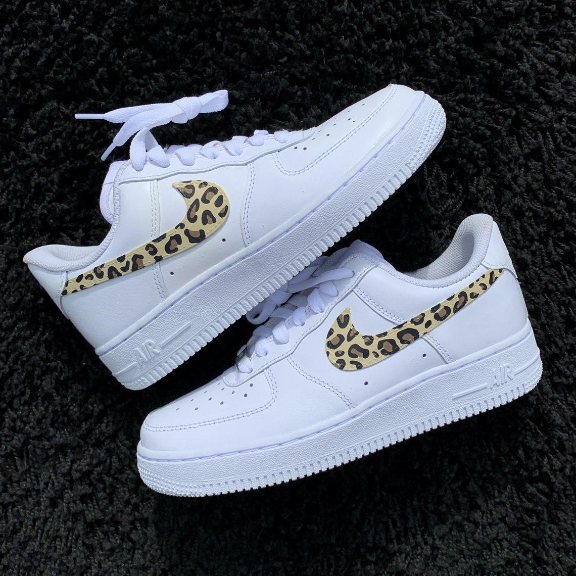 Cheetah/Leopard Print Air Force 1 Custom | Etsy