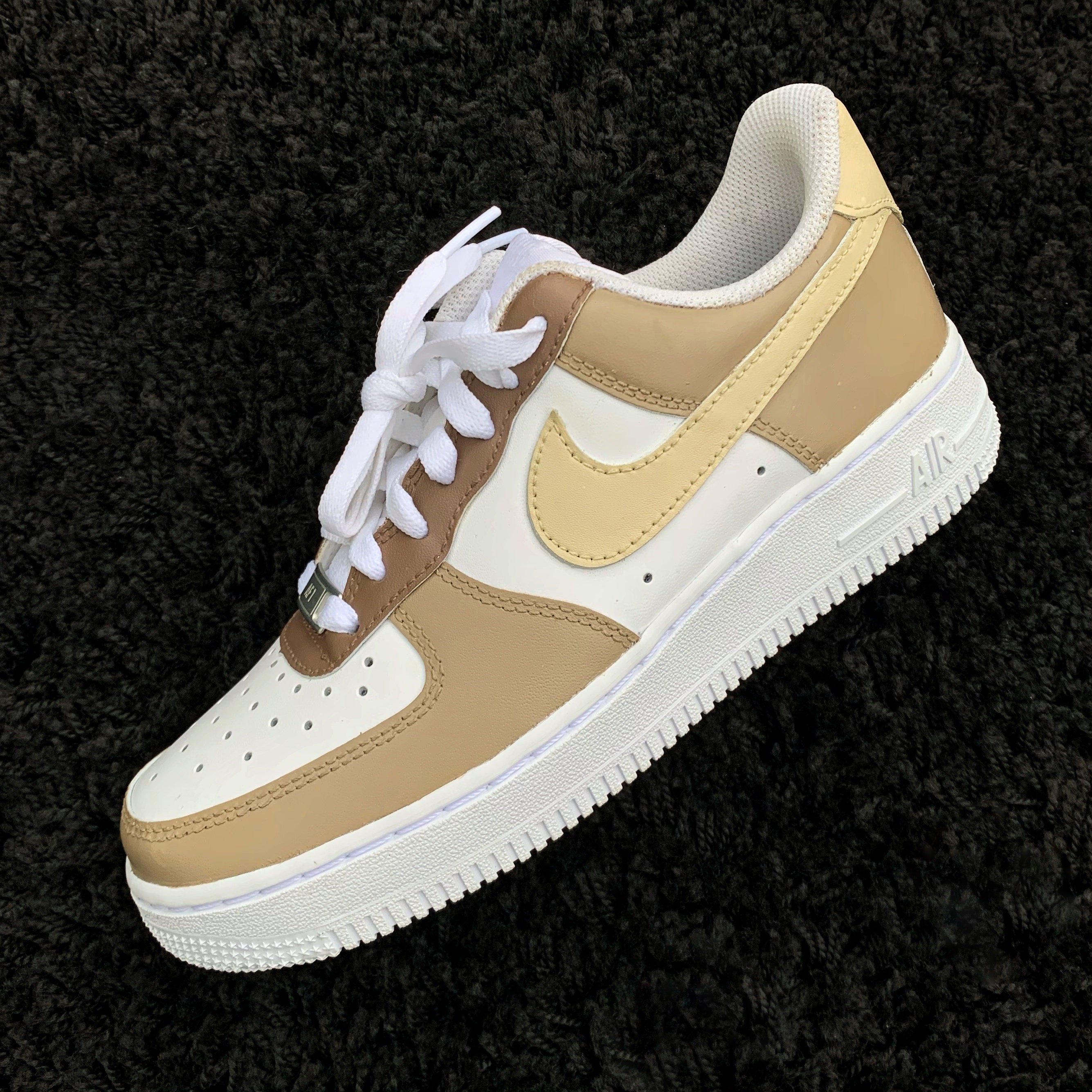 Mocha Air Force 1 Custom Neutral Beige/Brown Three Tone | Etsy