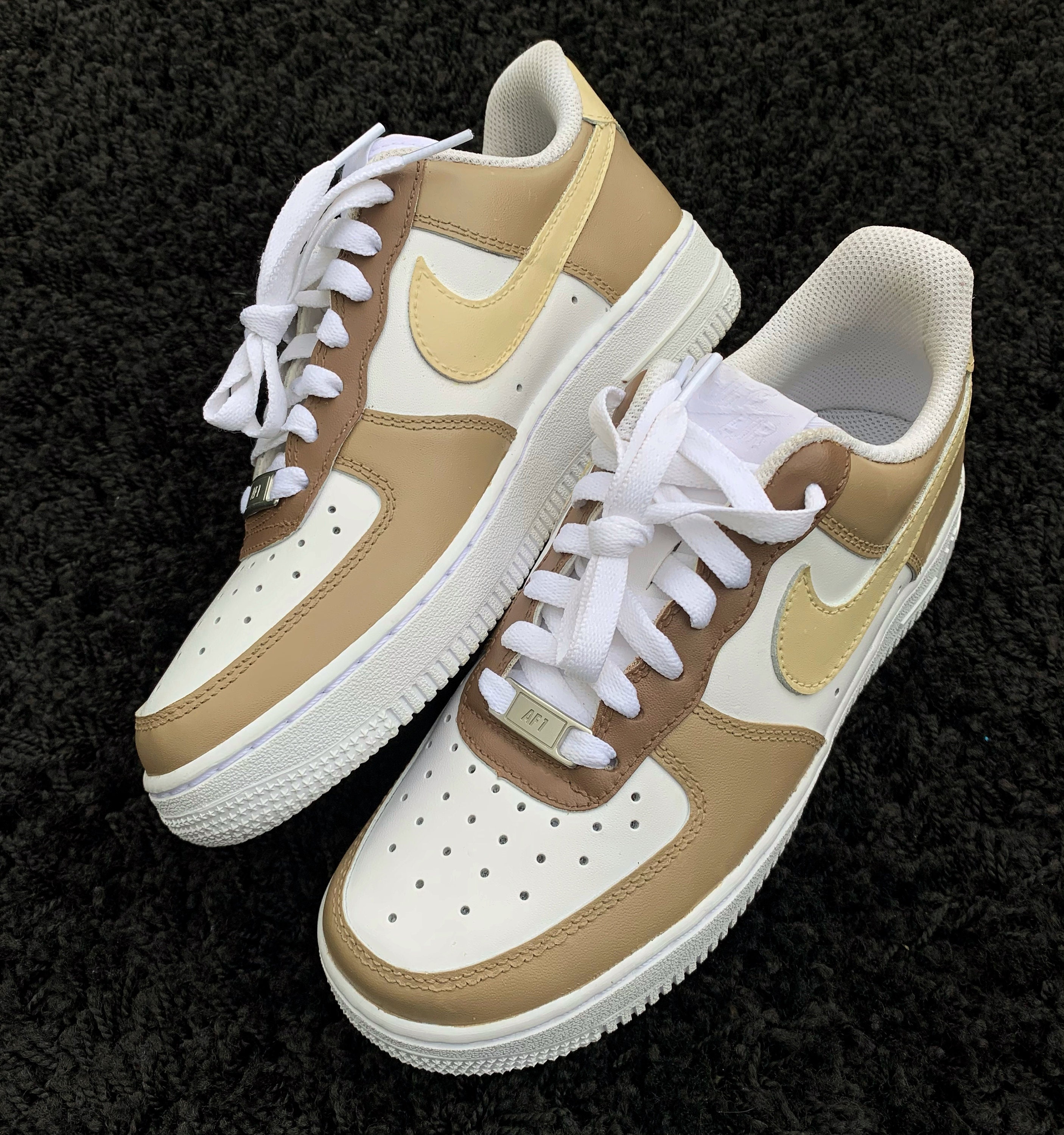 Mocha Air Force 1 Custom Neutral Beige/Brown Three Tone | Etsy