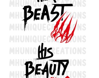 His Beauty Her Beast Svg | Etsy