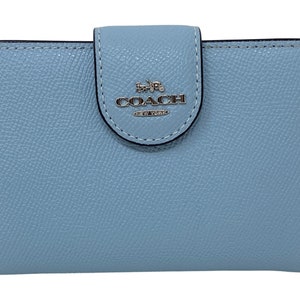 Coach Medium Corner Zip Wallet In Crossgrain Leather
