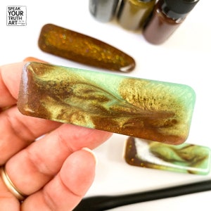 Handgemachte Haarspange grüne und braune Haarspange Mint | Etsy