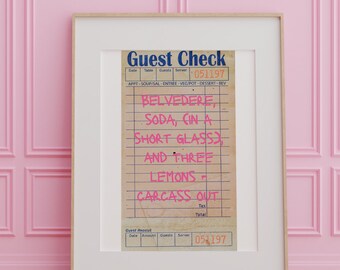 Chic Pink Guest Check Wall Art Set - Trendy Decor, Digital Prints and Posters, Real Housewives Of Beverly Hills RHOBH- Dorit Kemsley Quote