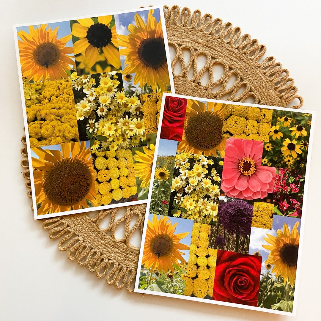 Flower Photo Collage Print Etsy