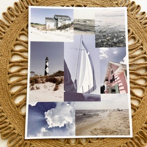 Light Beach Photo Collage Print