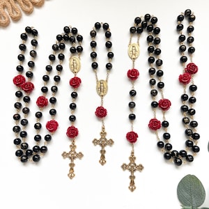 Black and Roses &quot;Little Flower&quot; Rosary