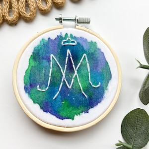 Blue Ave Maria Embroidery