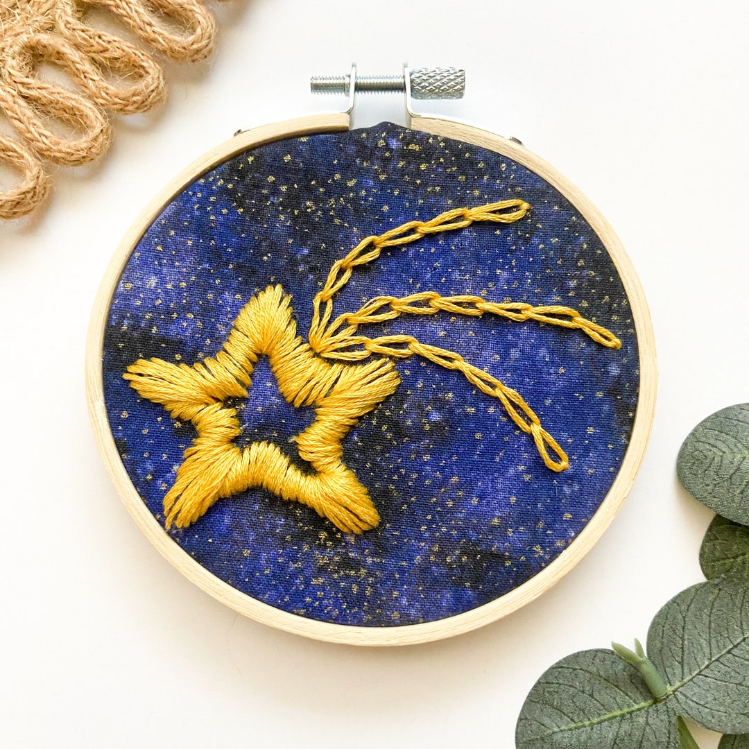 Shooting Star Embroidery - Etsy