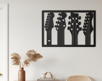 Guitars Decor, Music Wall Decor, Metal Wall Hangings, Home Decoration, Metal Wall Art, Music Lover Gift