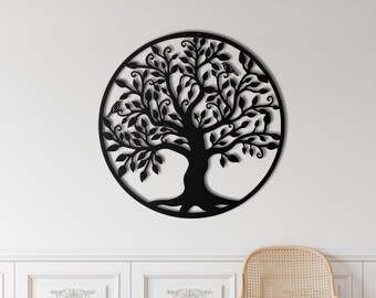 Family Tree Wall Art, Metal Wall Decor, Metal Wall Hangings, Home Decoration, Tree Decor, Metal Tree Sign, Tree of Life Art
