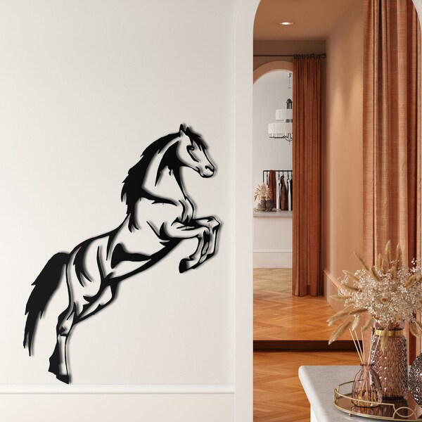 Horse Wall Wall Art, Metal Wall Decor, Metal Wall Hangings, Home Decoration, Metal Horse Sign, Farmhouse Decoration, Horse Lover Gift