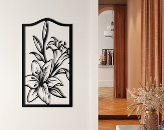 Metal Flower Decor,Metal  Wall Hanging, Home Entryway Living Room Decor, Flower Metal Wall Art, Metal Flower Wall Art, FlowerSign