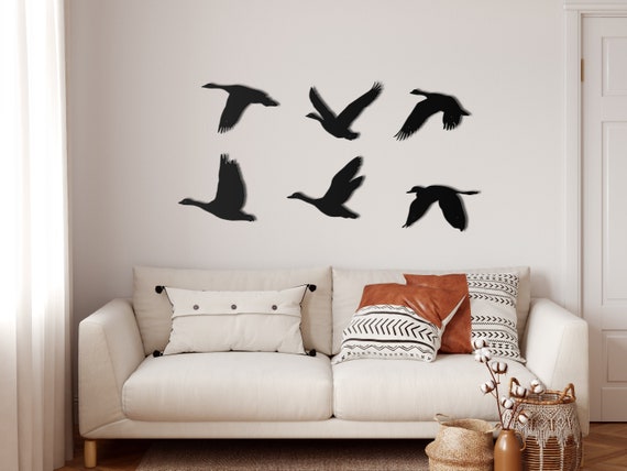 Arte della parete in metallo, arte degli uccelli delle oche, decorazione  degli uccelli in metallo, decorazione