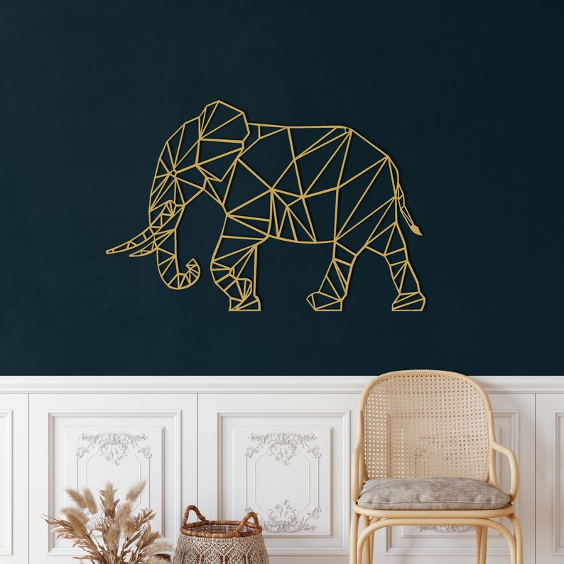 Geometric Elephant , Metal Elephant Decor, Home Living Room Wall Art, Interior Decoration, Metal Wall Decor, Animal Art, Wall Hanging Geometric Elephant , Metal Elephant Decor, Home Living Room Wall Art, Interior Decoration, Metal Wall Decor, Animal Art, Wall Hanging