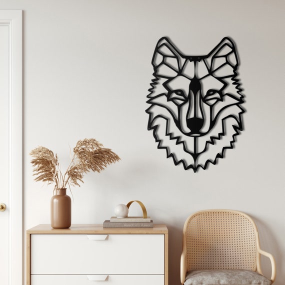 Metal Wall Decor Metal Wolf Head Decor Animal Art Wall Etsy