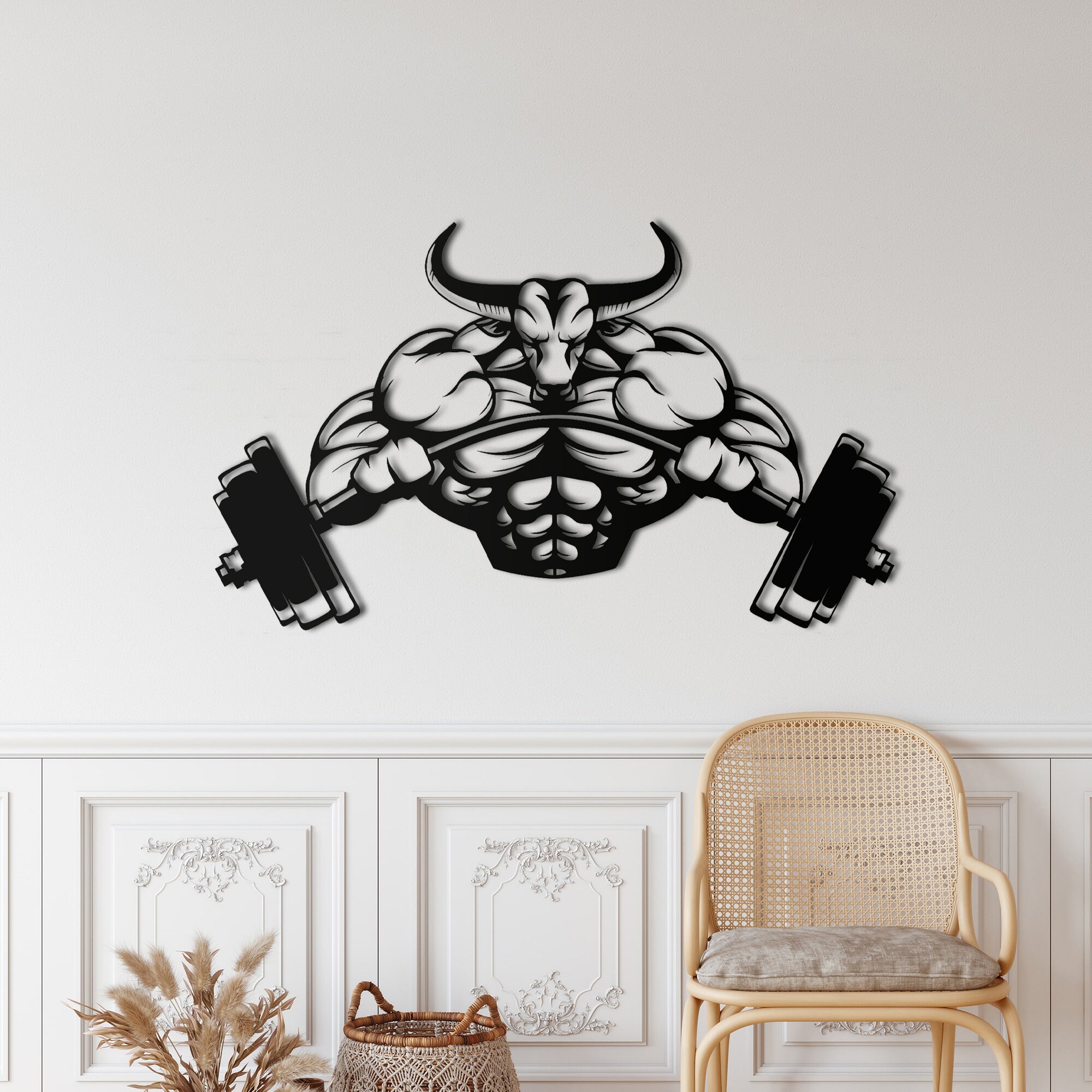 Metal Wall Art Metal Bull Decor GYM Decoration Bull Animal Etsy Australia