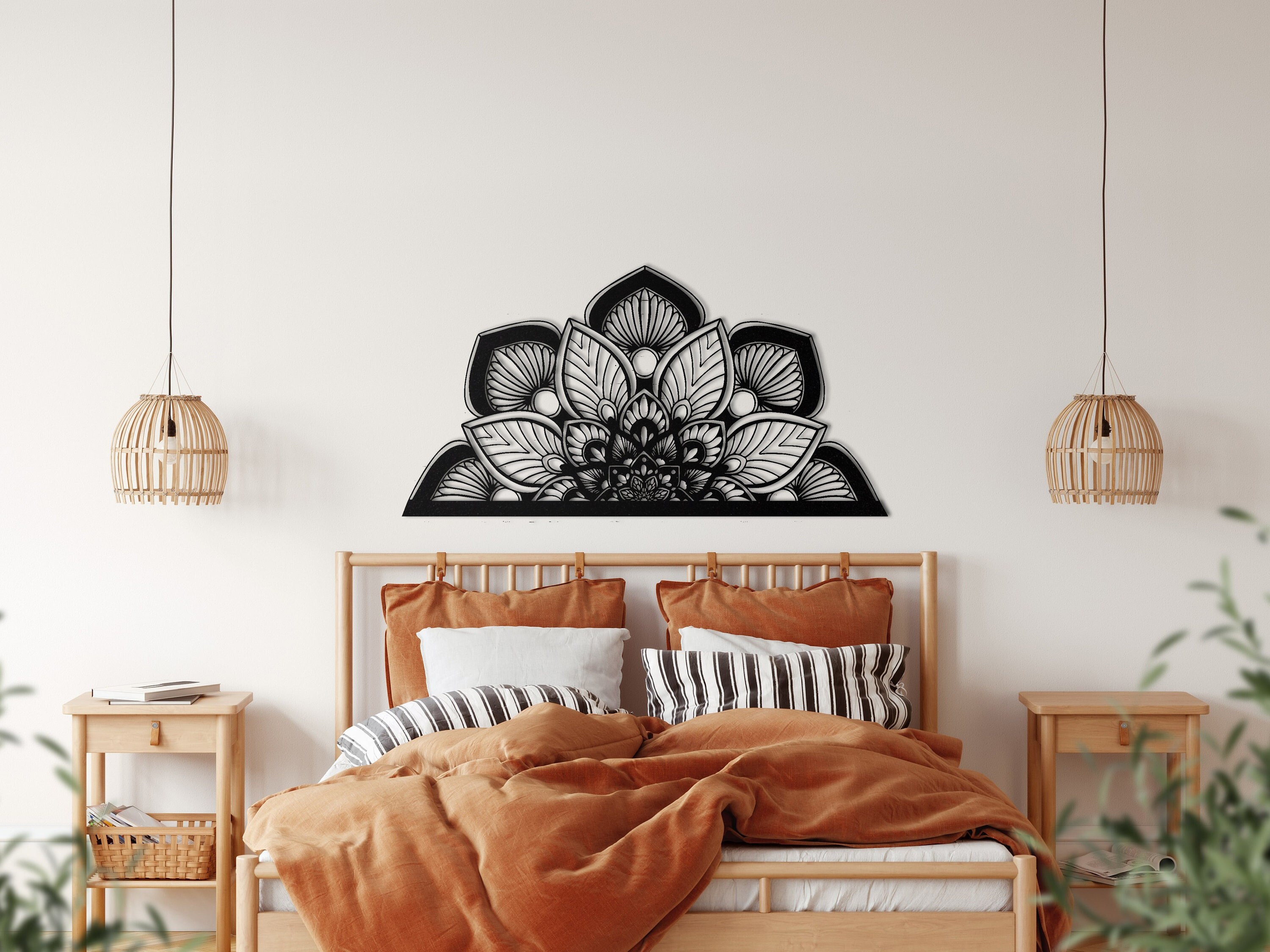 Half Mandala Metal Wall Decor Metal Home Office Decoration