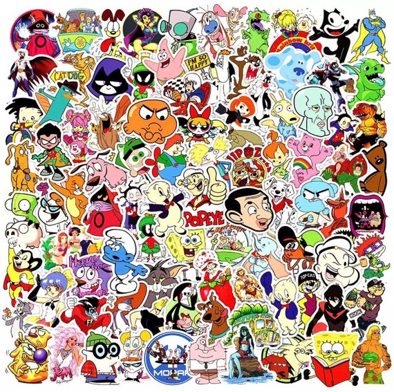 10 Cartoon Network Mix Stickers for Water Bottles Etsy Australia