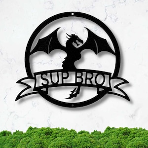 Custom Dragon Banner Gift, Dragon Ring Monogram, Dragon Metal Banner Sign, Custom Dragon Name Metal Art, Boys Kids Room Décor, Hobbies Gift,