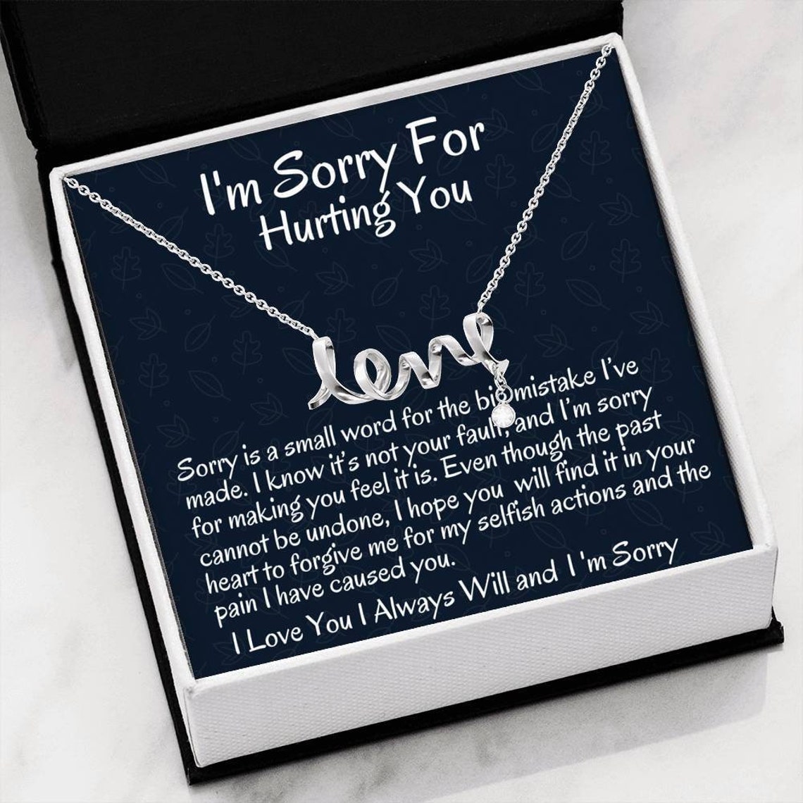 I'm Sorry Gift Apology Necklace For Wife Girlfriend Etsy
