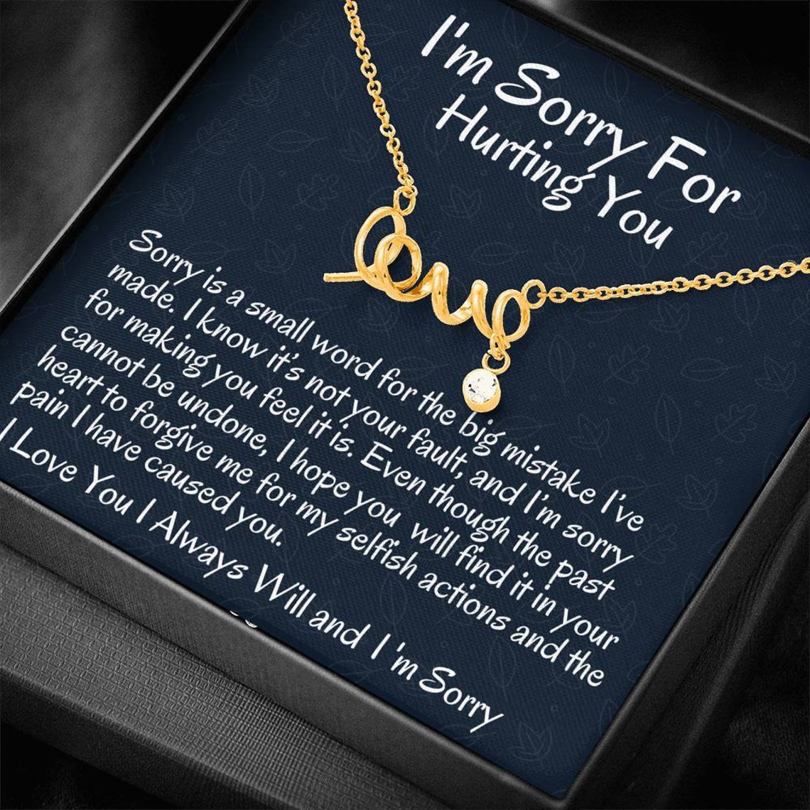 I'm Sorry Gift Apology Necklace For Wife Girlfriend Etsy