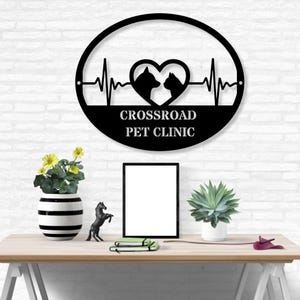 Customized Veterinary Metal Sign, Vet Office Metal Wall Art Decor, Pet Clinic Metal Sign, Exotic Pet Veterinary Sign, Pet Hospital Sign
