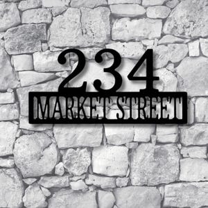 Custom Address Metal Sign, Home Address Sign, Outdoor Hangings, Street Address Decor, Personalized Address Plaque, Fathers Day Gift