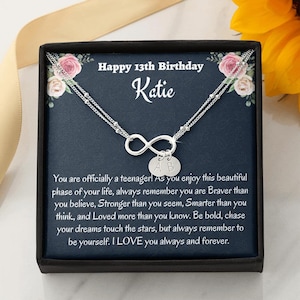 13th Birthday Gift Girl, 13th Birthday Gift, 13 Teenager , Thirteenth  Birthday Necklace, Gift for 13 Year Old Girl Gifts, Teen Birthday Gift 