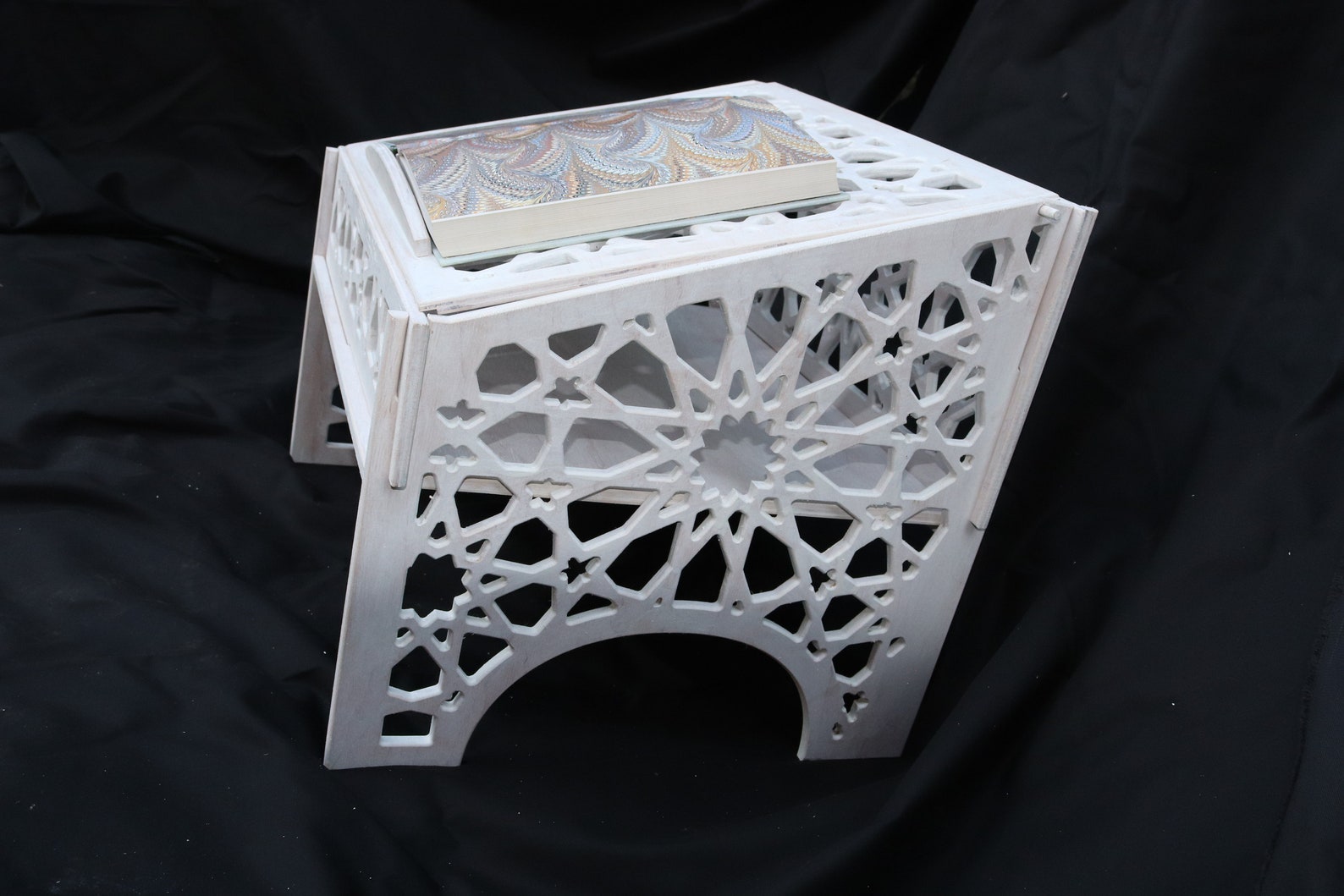 Carved Wooden Quran Stand Quran Storage and Reading Box Etsy