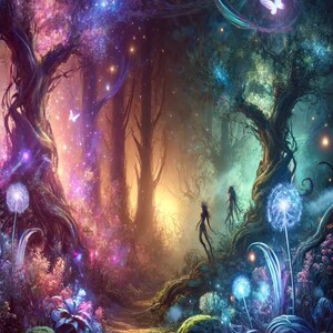 Enchanted Twilight Forest - Mystical Fantasy Art Print