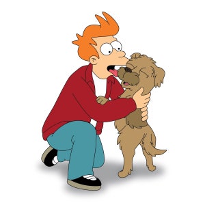 Fan Art de Futurama Fry y Seymour Pegatina