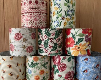 Emma Bridgewater decoupage design style tins 15 cm x15 cm large / recycled/ upcycled/more designs available on my other listings