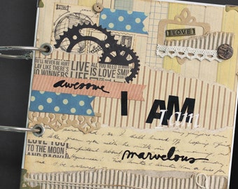 Custom "I am marvelous" Scrapbook: Handmade DIY Photo Album
